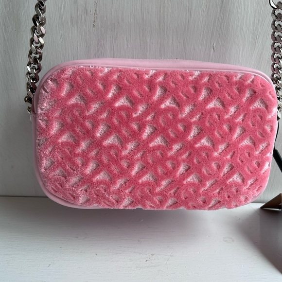 BURBERRY Lola TB Monogram Toweling Camera Crossbody-Primrose Pink - Picture 7 of 13